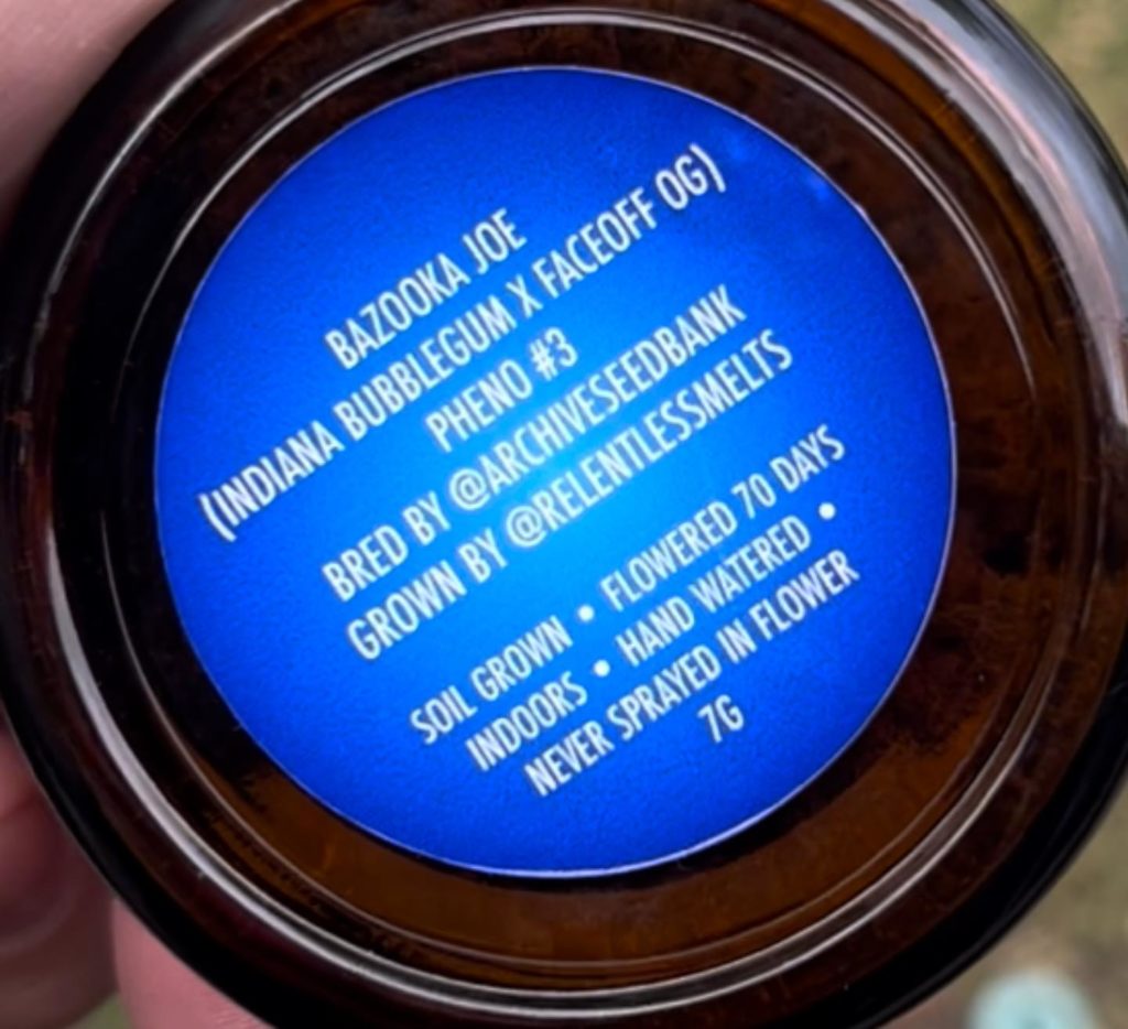 bazooka joe by relentless melts strain review by thethcspot 2