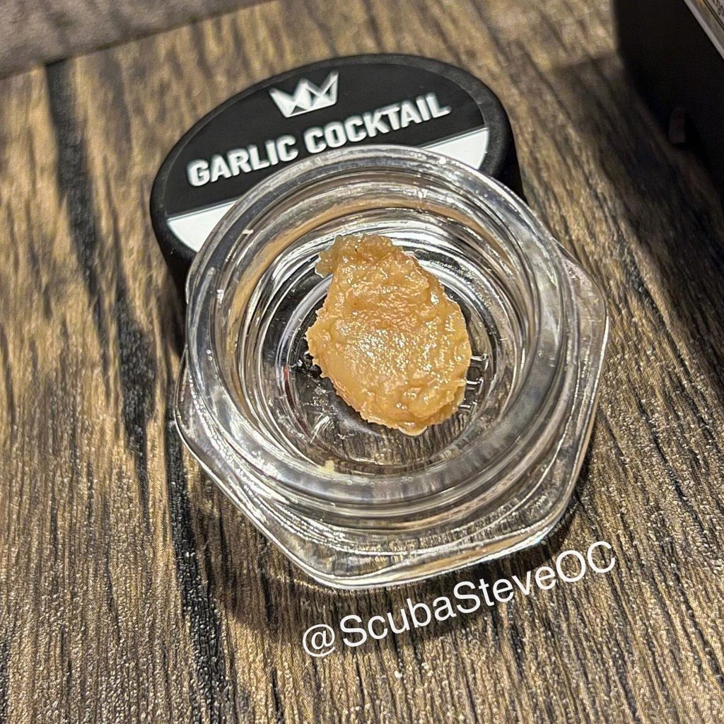 garlic cocktail cold cure live rosin badder by west coast cure dab review by scubasteveoc 2